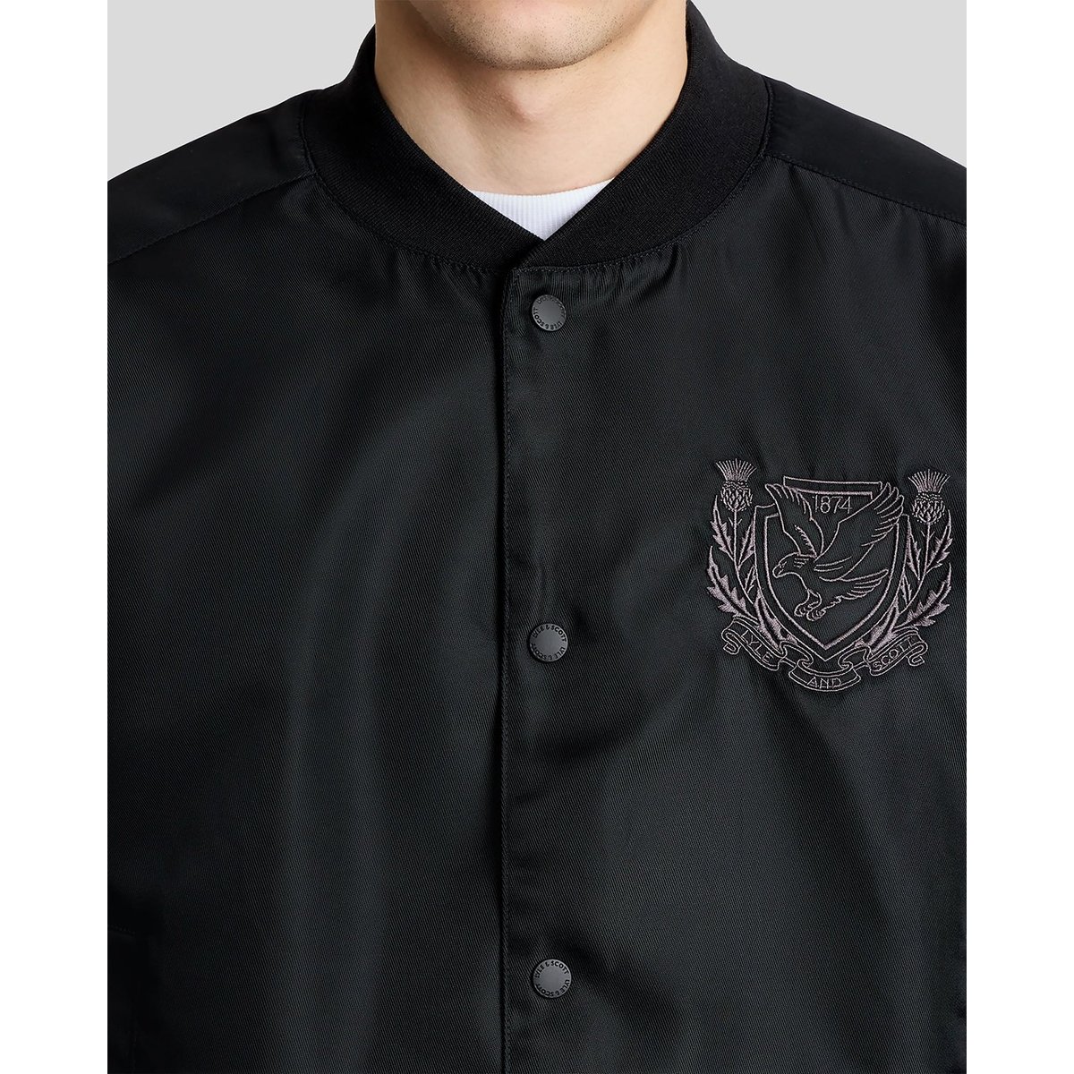 Veste brodé écusson noir jais, LYLE & SCOTT