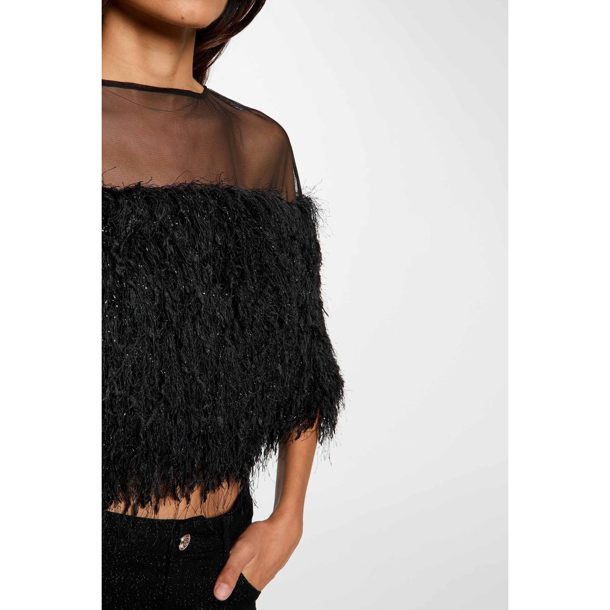 Blouse noir, MORGAN