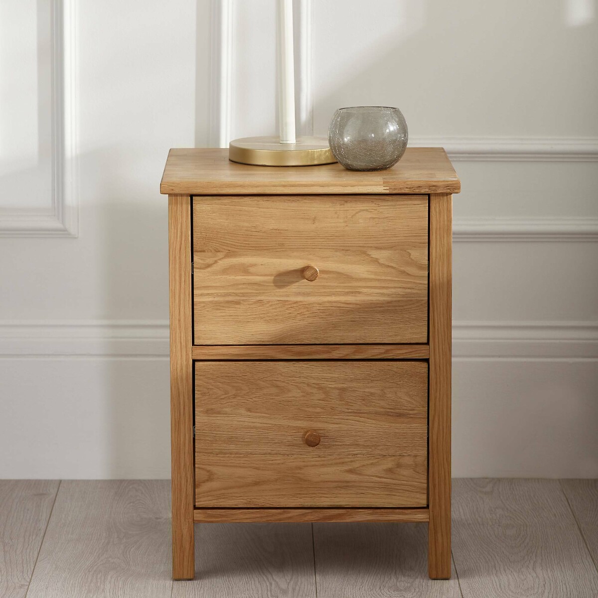 Coxhead 2 Drawer Oak Bedside oak, SO'HOME