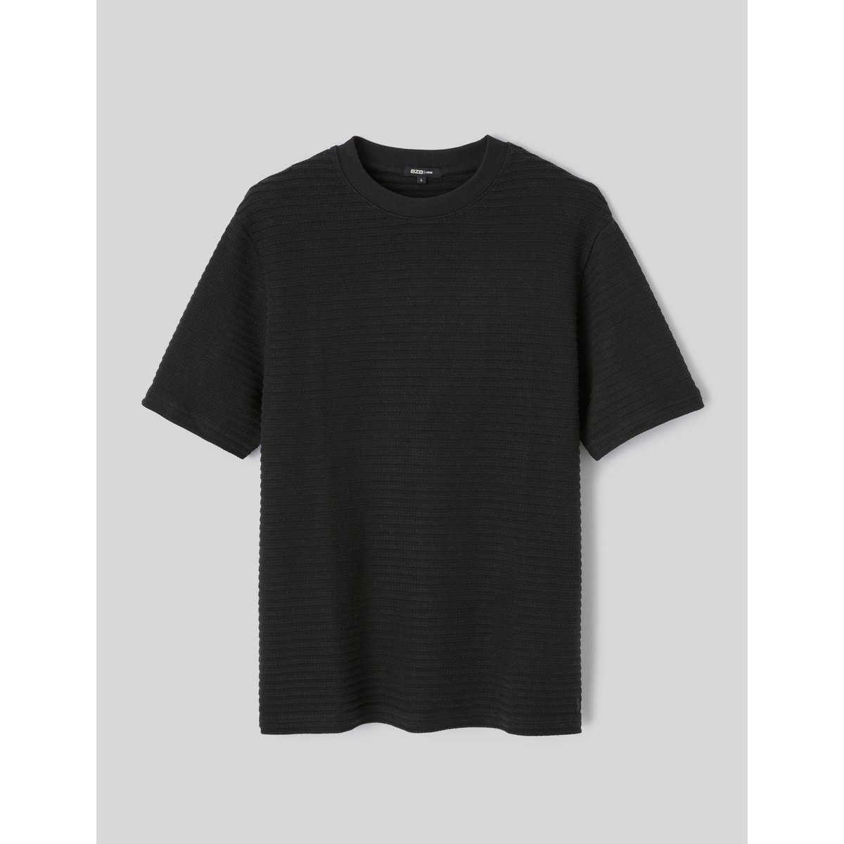 T-shirt matière fantaisie noir, BZB