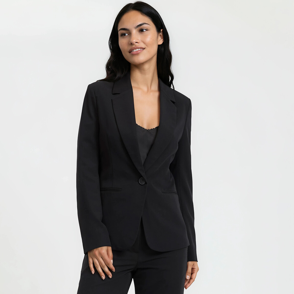Veste blazer, coupe cintrée noir, LA REDOUTE COLLECTIONS