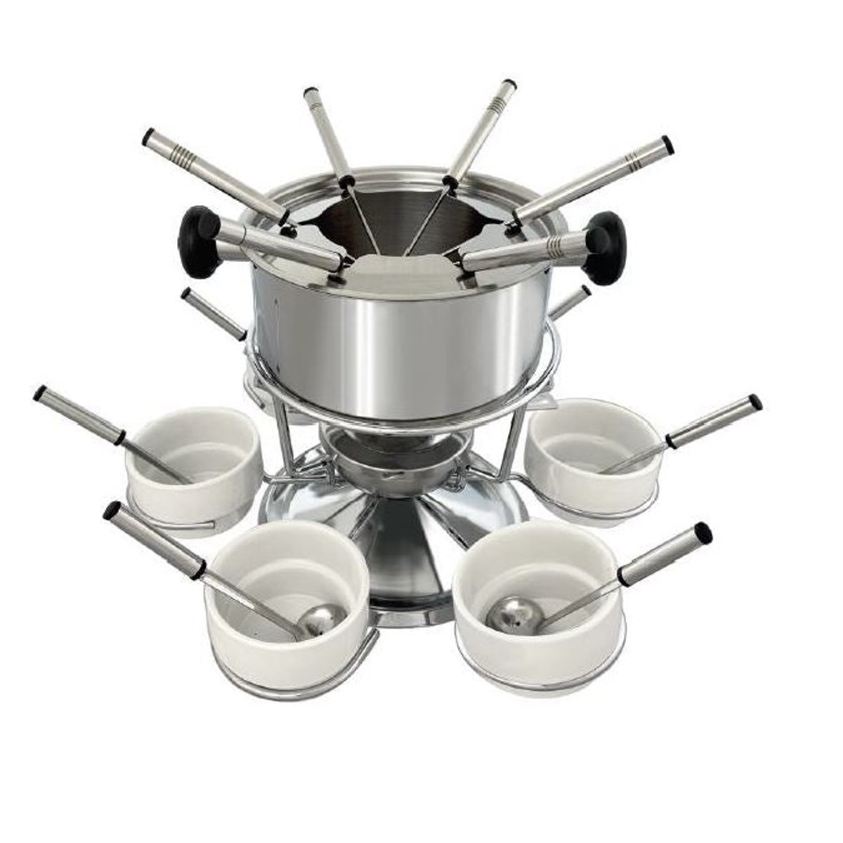 Ensemble à fondue bourguignonne 6 personnes blanc,inox, ROTEL