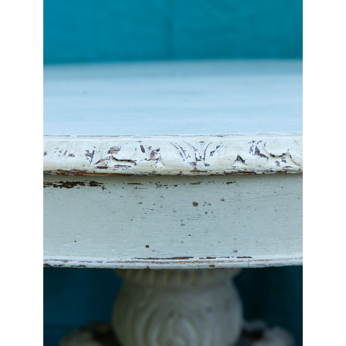 Table à manger ovale pour 4 personnes Romy N°1590 - Bon état blanc, DEBONGOUT