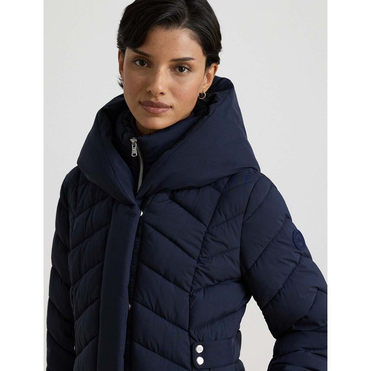 Doudoune mi-longue à capuche marine, LAUREN RALPH LAUREN