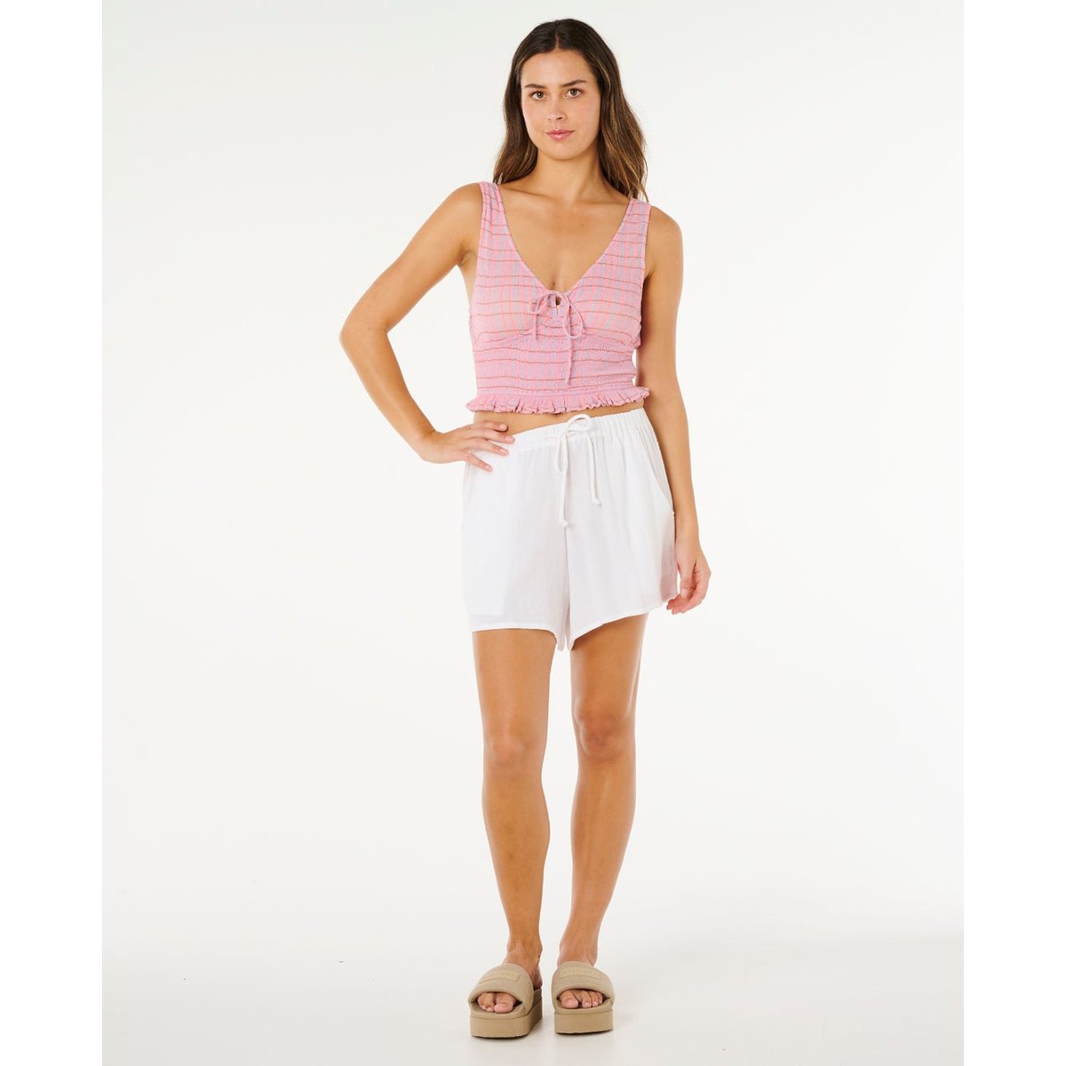 Top PARADISE CHECK rose, RIP CURL