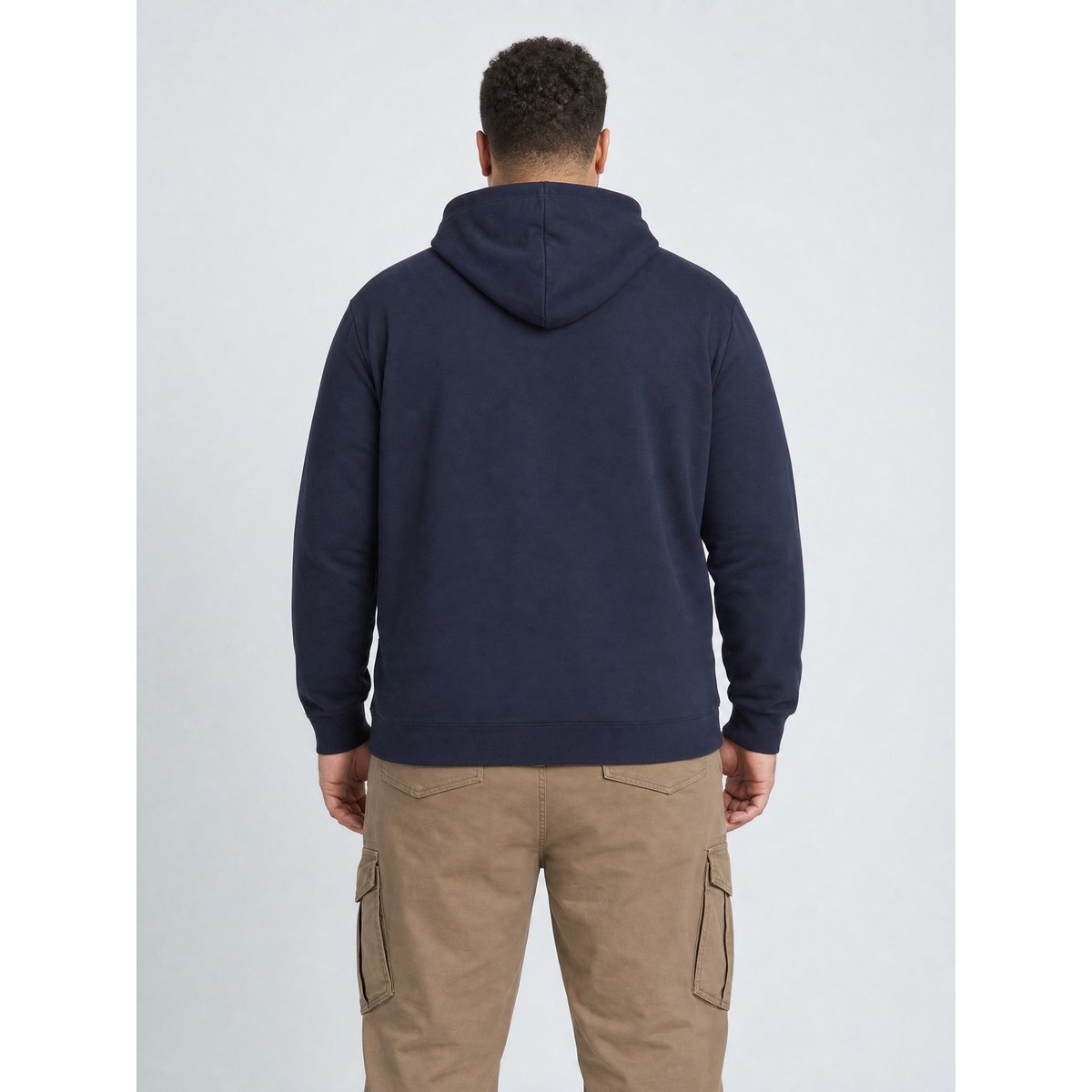 Sweat à capuche zippé en coton grande taille pinewood bleu royal navy, PETROL INDUSTRIES