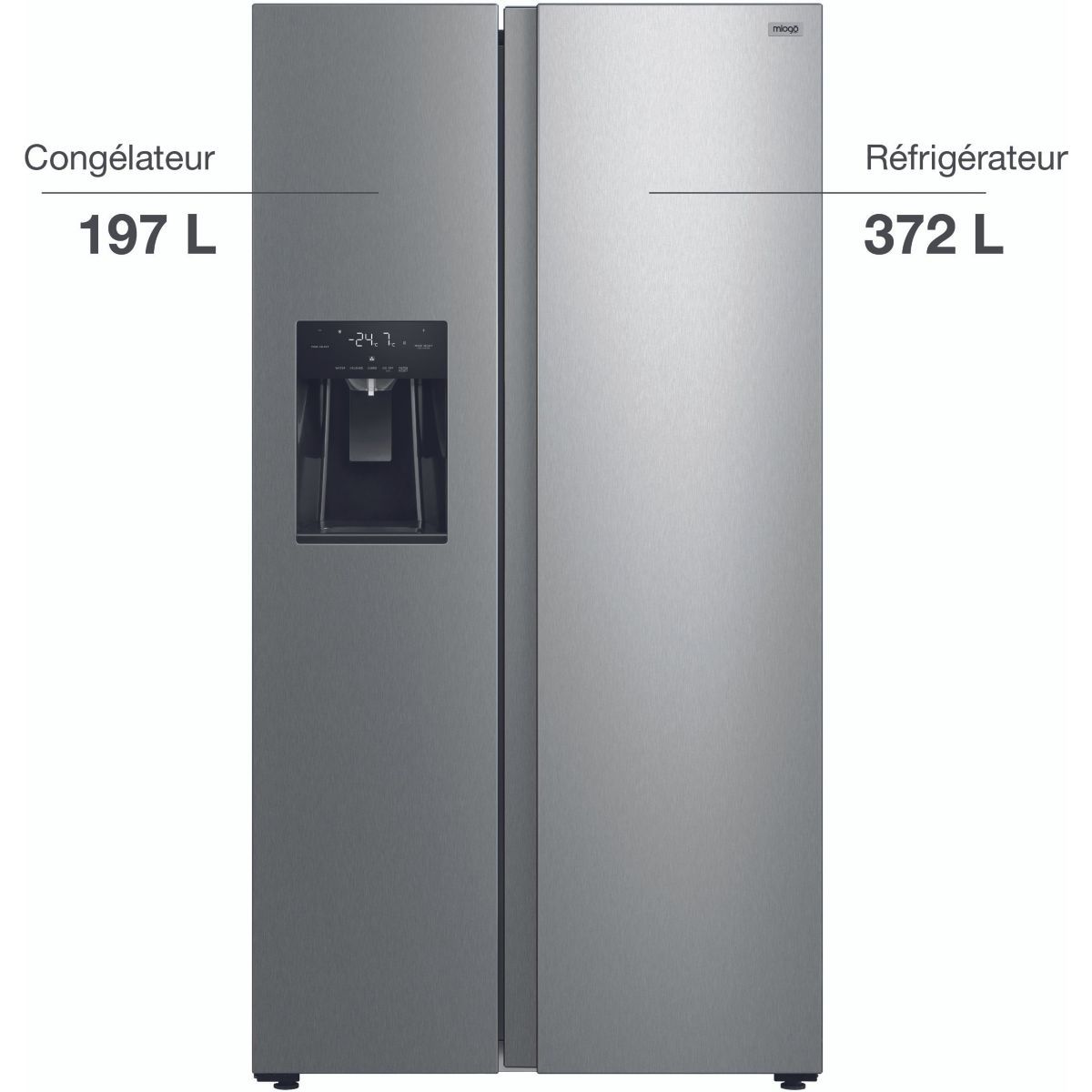 Réfrigérateur Américain MRAVDE180-90midii1 couleur unique, MIOGO