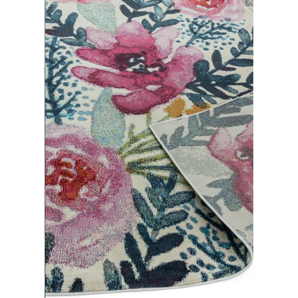 Tapis salon et chambre moderne tissé plat EMILIO MEADOW multicolore, NOVATREND