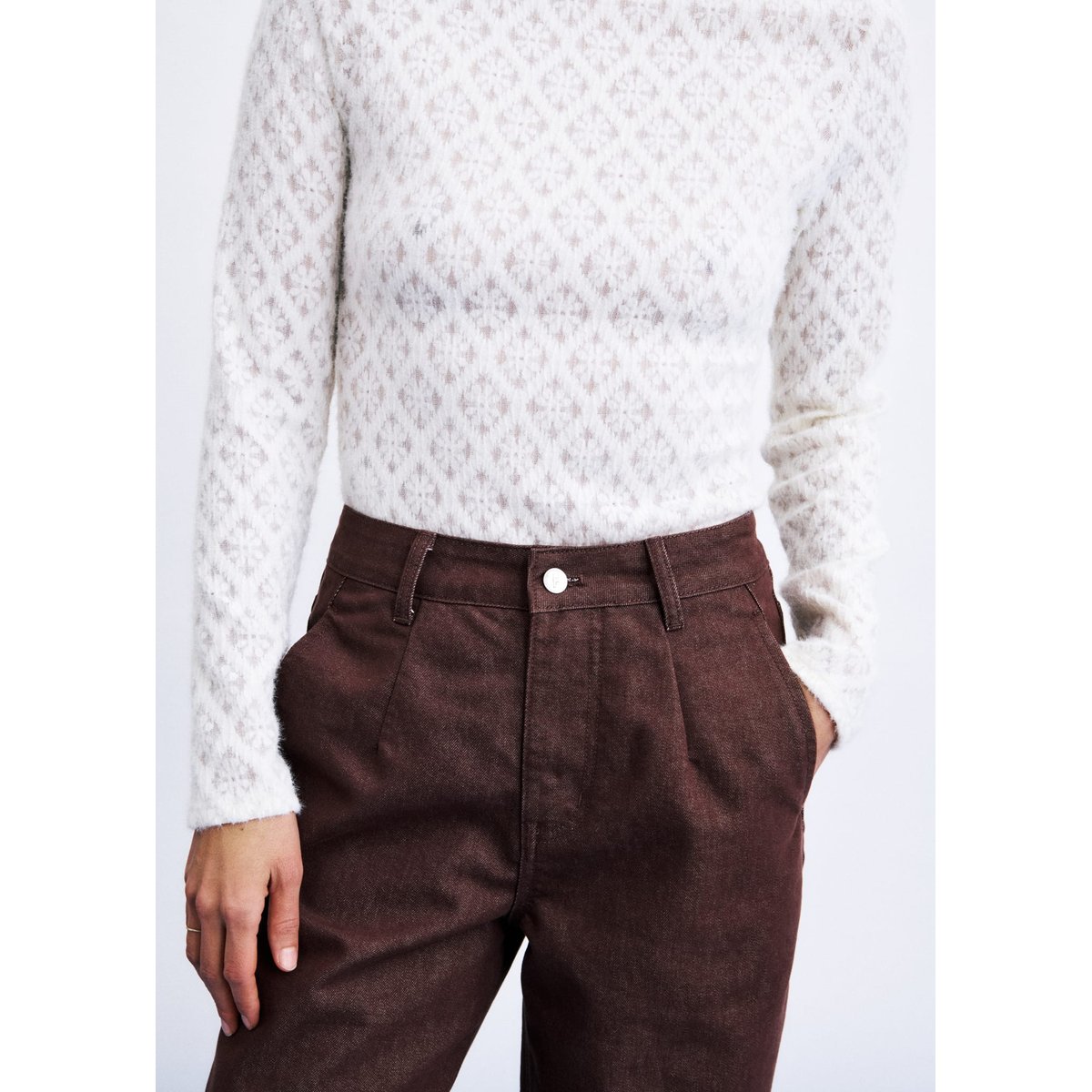 Jean Zao en coton ZAO marron glace, FRNCH