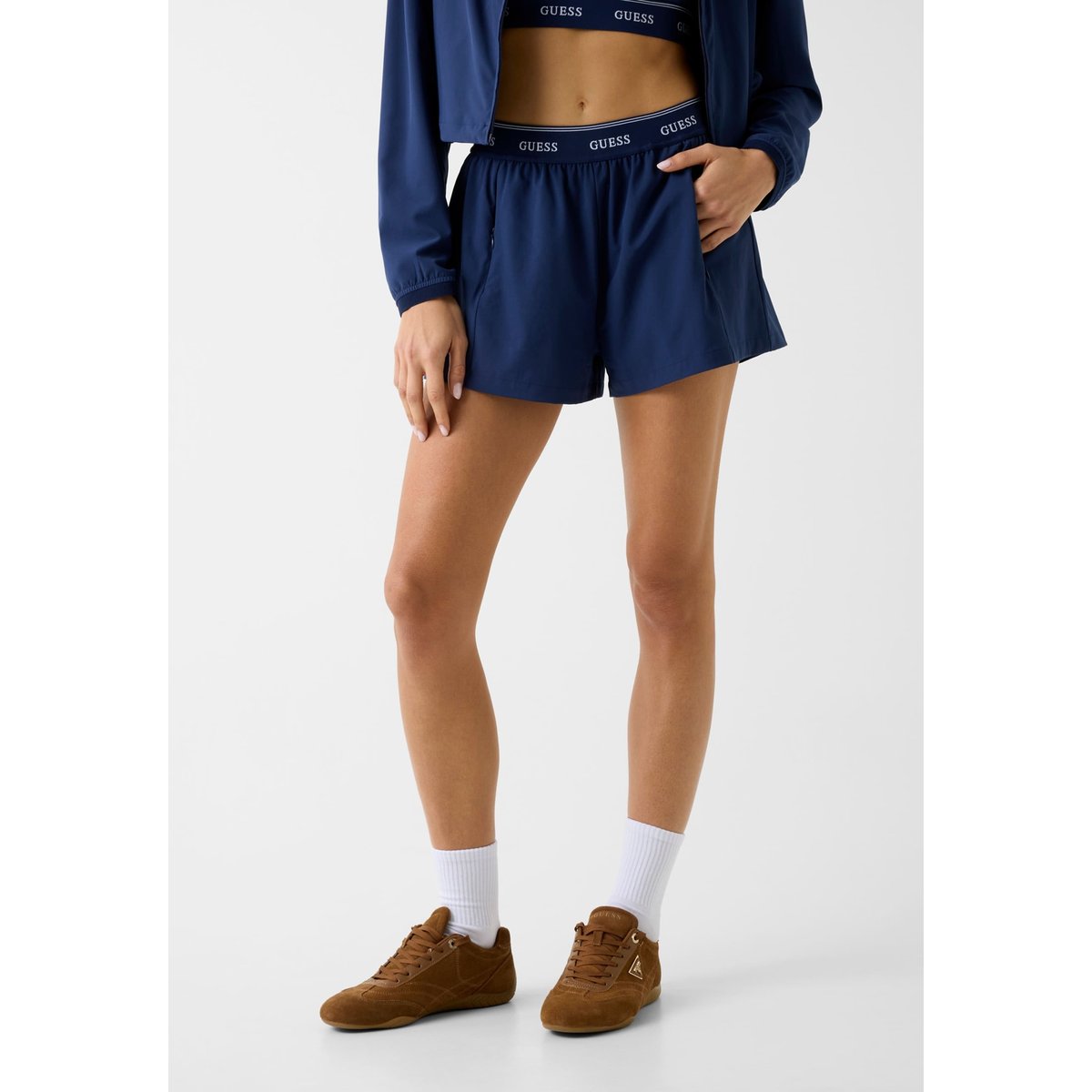 Shorts À Coupe Régulière bleu, GUESS