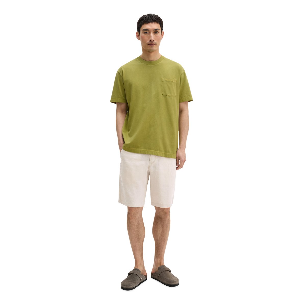 T-shirt relaxed en jersey de coton bio épais gris, MARC O'POLO