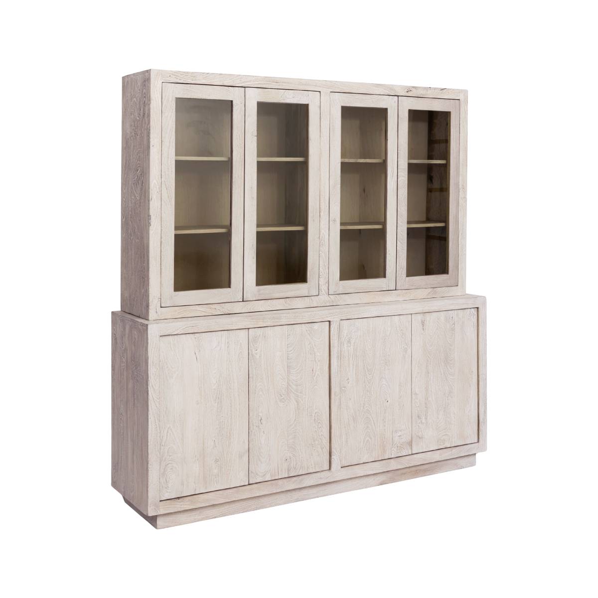 Vaisselier en bois de manguier ALISON blanc, MADE IN MEUBLES 