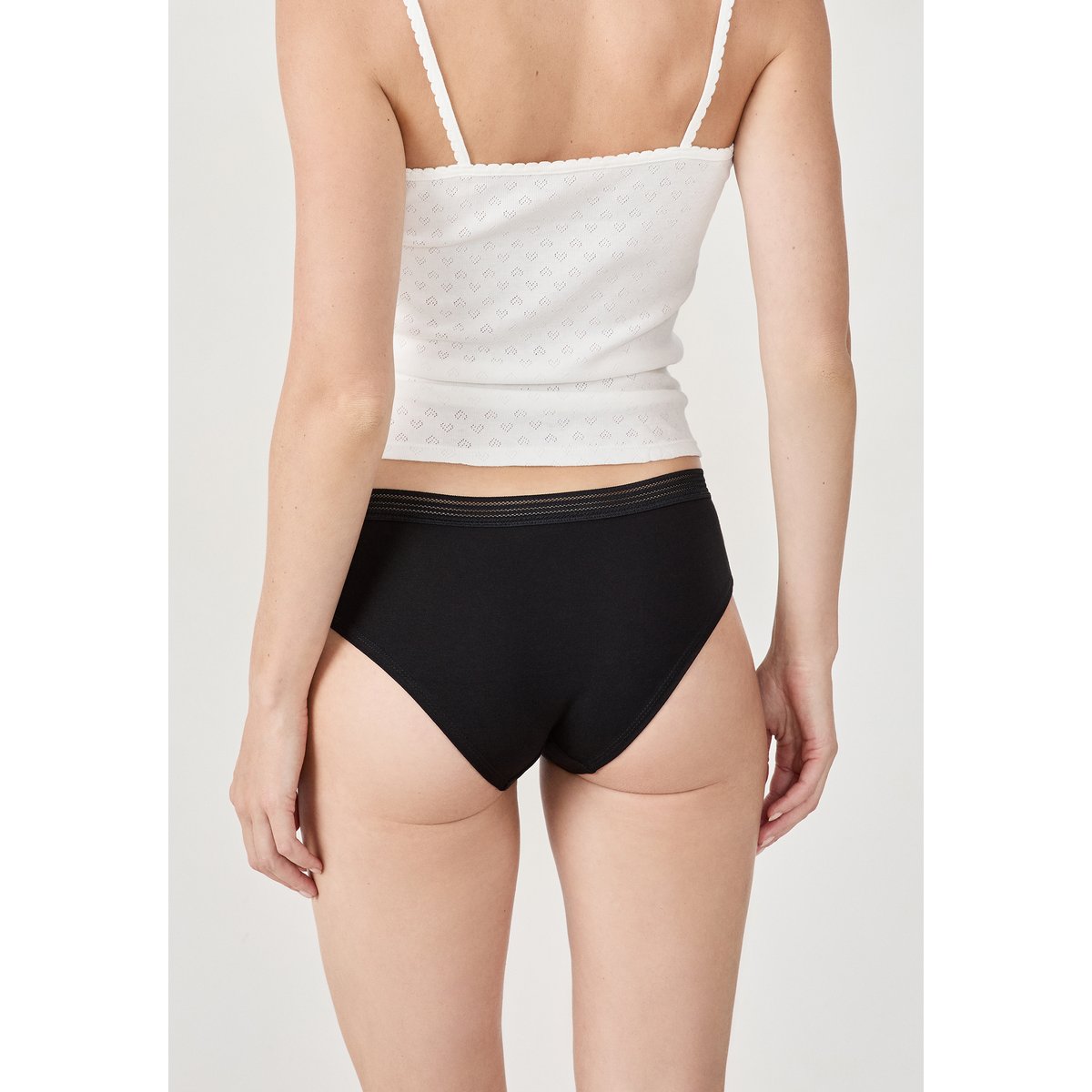 Lot de 3 shortys en coton et dentelle JACK LACE noir, ETAM