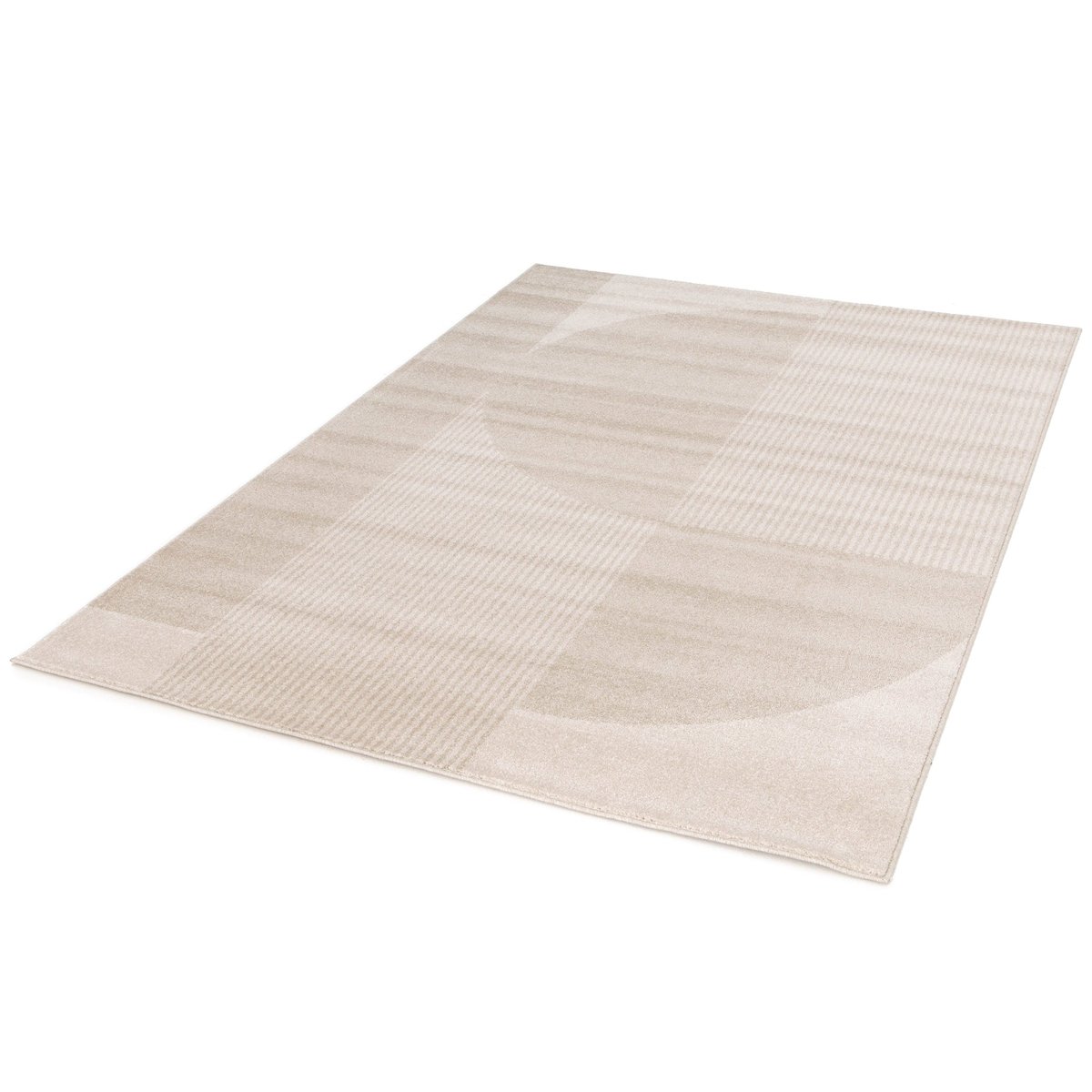 Tapis super doux très graphique PHOEBUS beige sable, AFK LIVING