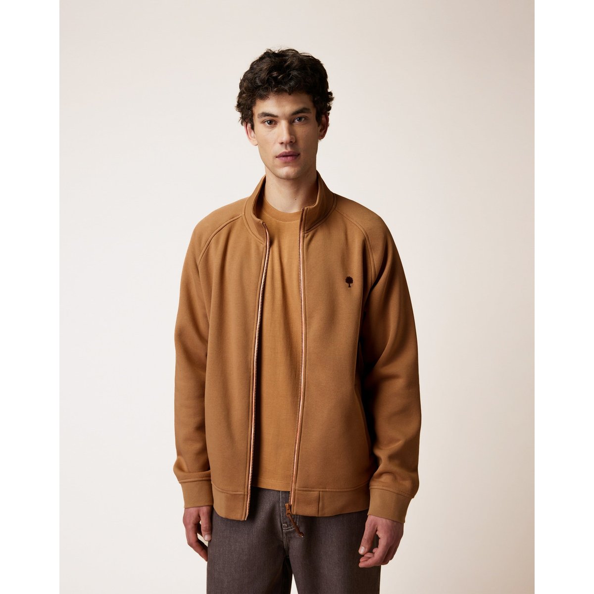 Sweat en molleton camel, FAGUO