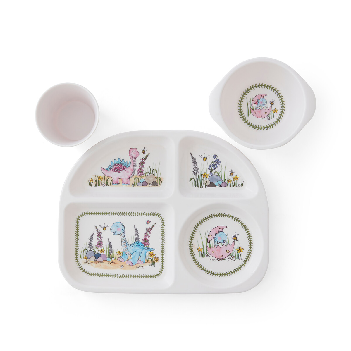 3-Piece Dinosaur Children's Dinner Set pink, PORTMEIRION