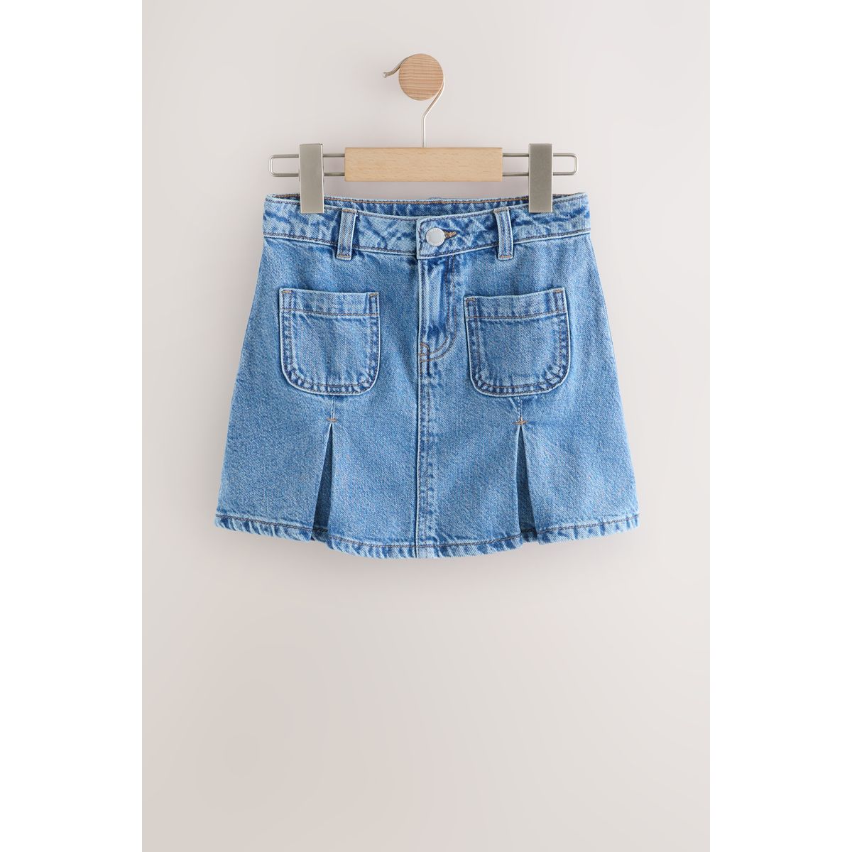 Jupe en jean avec poches jean bleu moyen, NEXT