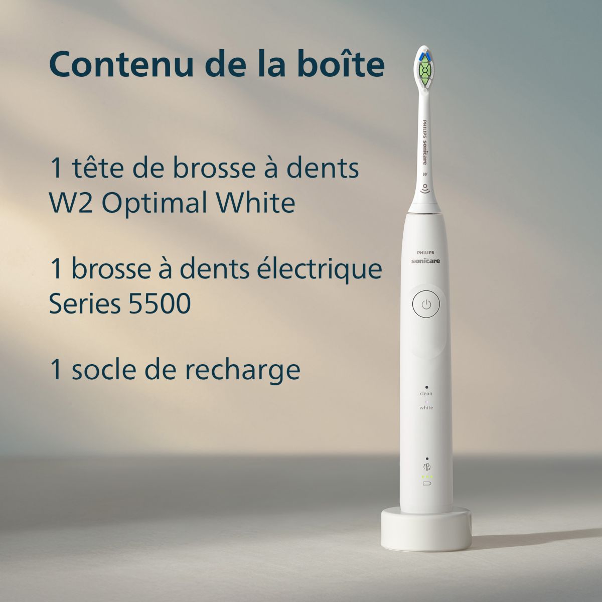Brosse à dents électrique Sonicare 5500 series HX7110/01 couleur unique, PHILIPS