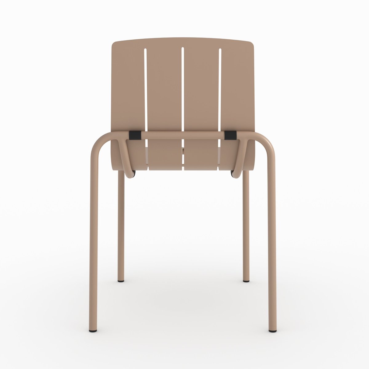 Lot de 2 chaises de jardin en métal - SUNA taupe, MAISON PAVANE