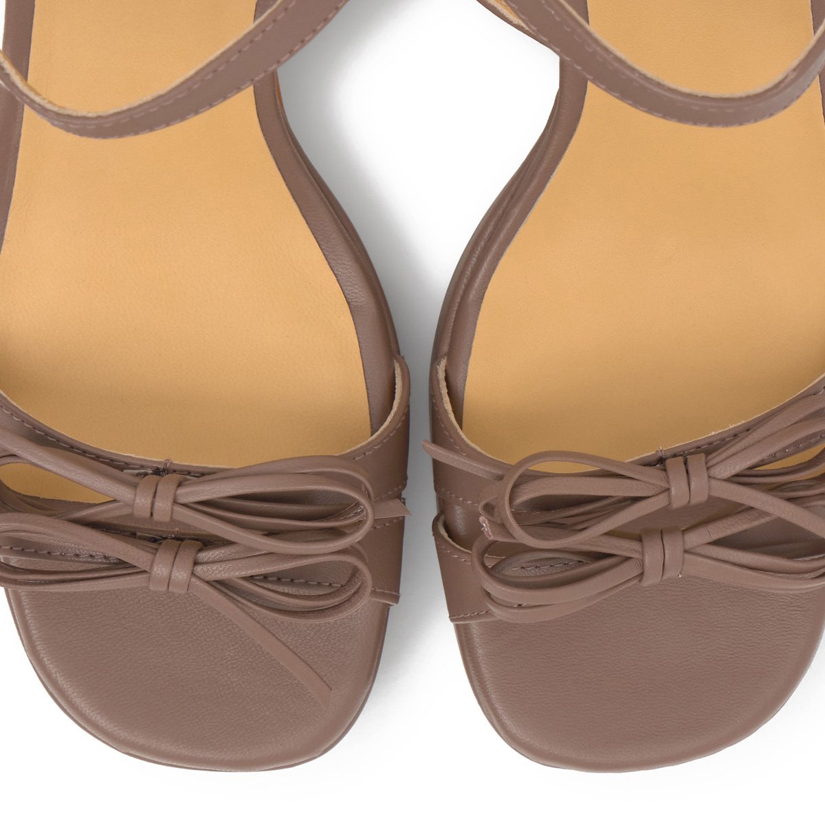 Sandales à talon bloc en jute tressé avec nœuds décoratifs FLORINA ULTRA PLATFORM taupe, CASTANER