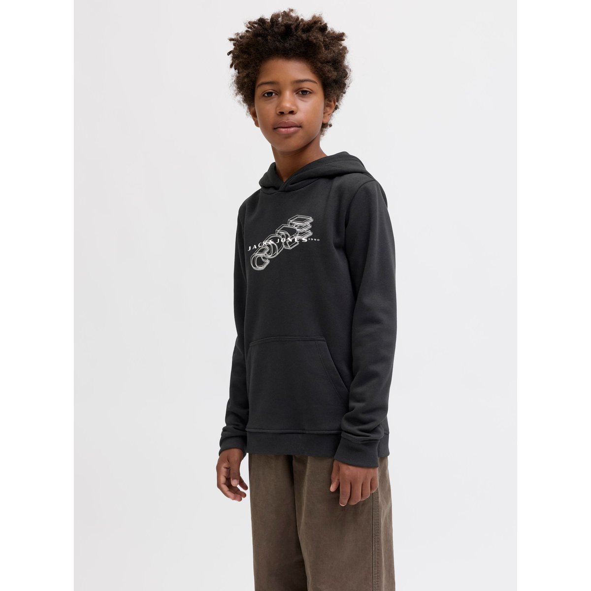 Sweat À Capuche noire - black, JACK & JONES JUNIOR