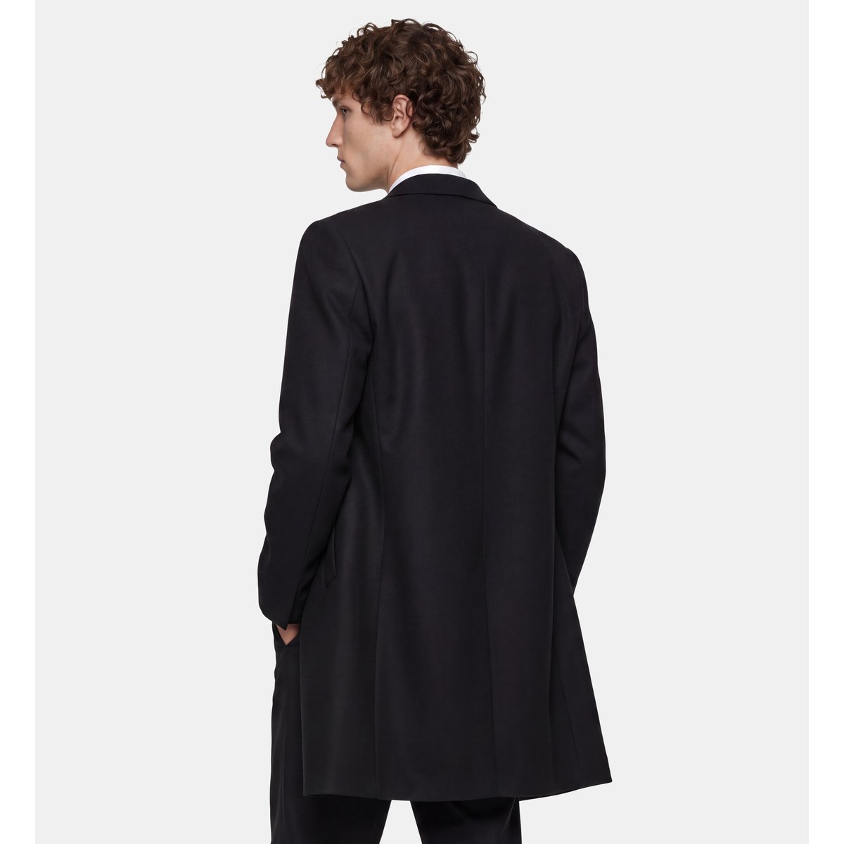 Blouson ample toolson en laine mélangée bleu marine, GALERIES LAFAYETTE