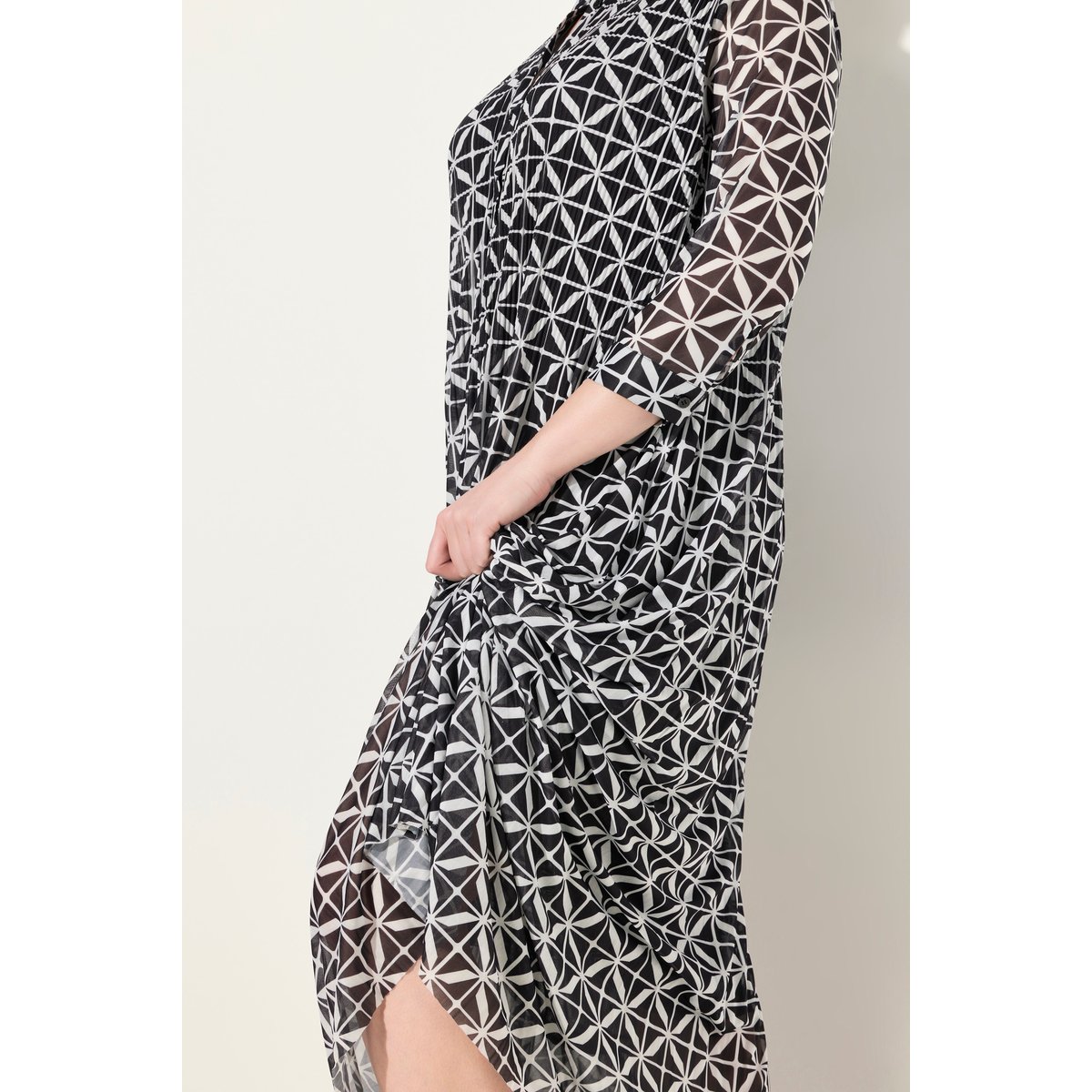 Robe maxi en mesh noir, ULLA POPKEN