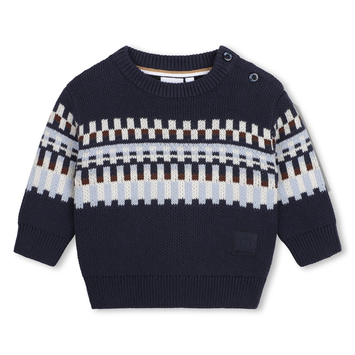 Pull tricot bleu cargo, BOSS KIDSWEAR