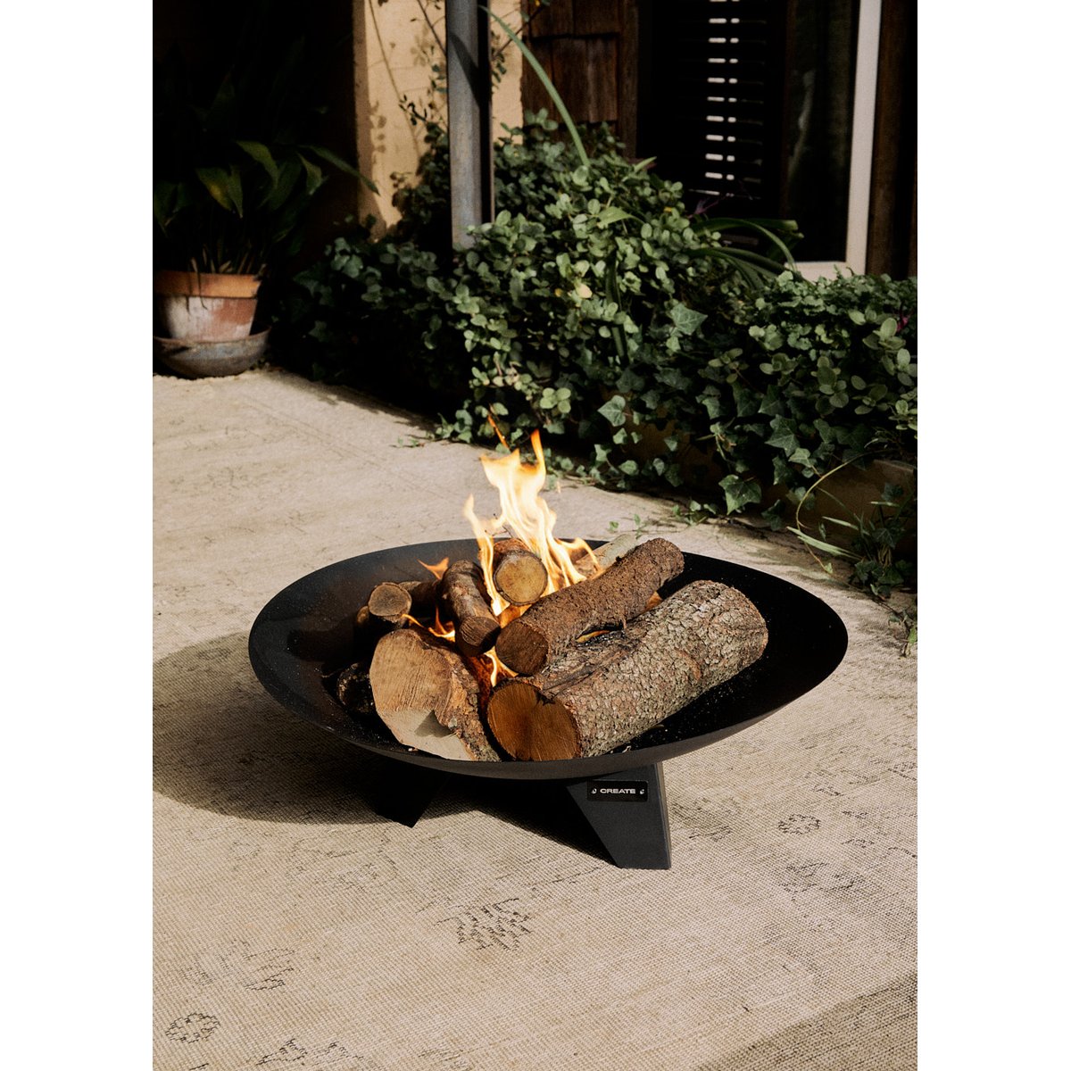 Brasero d'extérieur FIRE BOWL noir, CREATE
