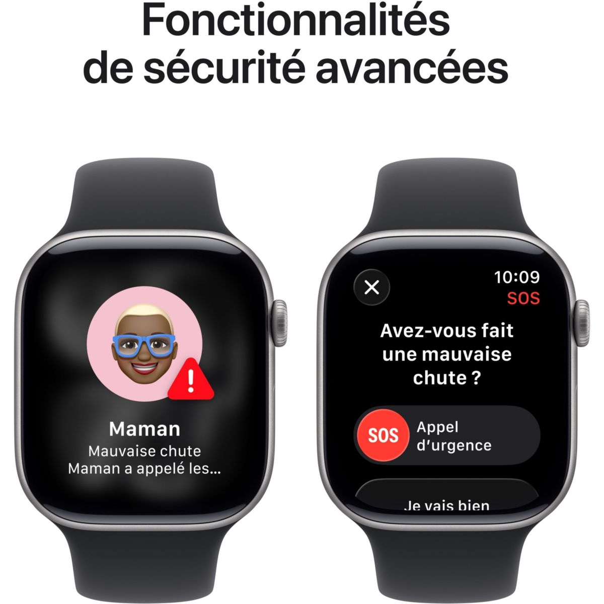 Montre connectée 46mm Alu Gris / Noir Serie 11 M/L Cellular gris, APPLE
