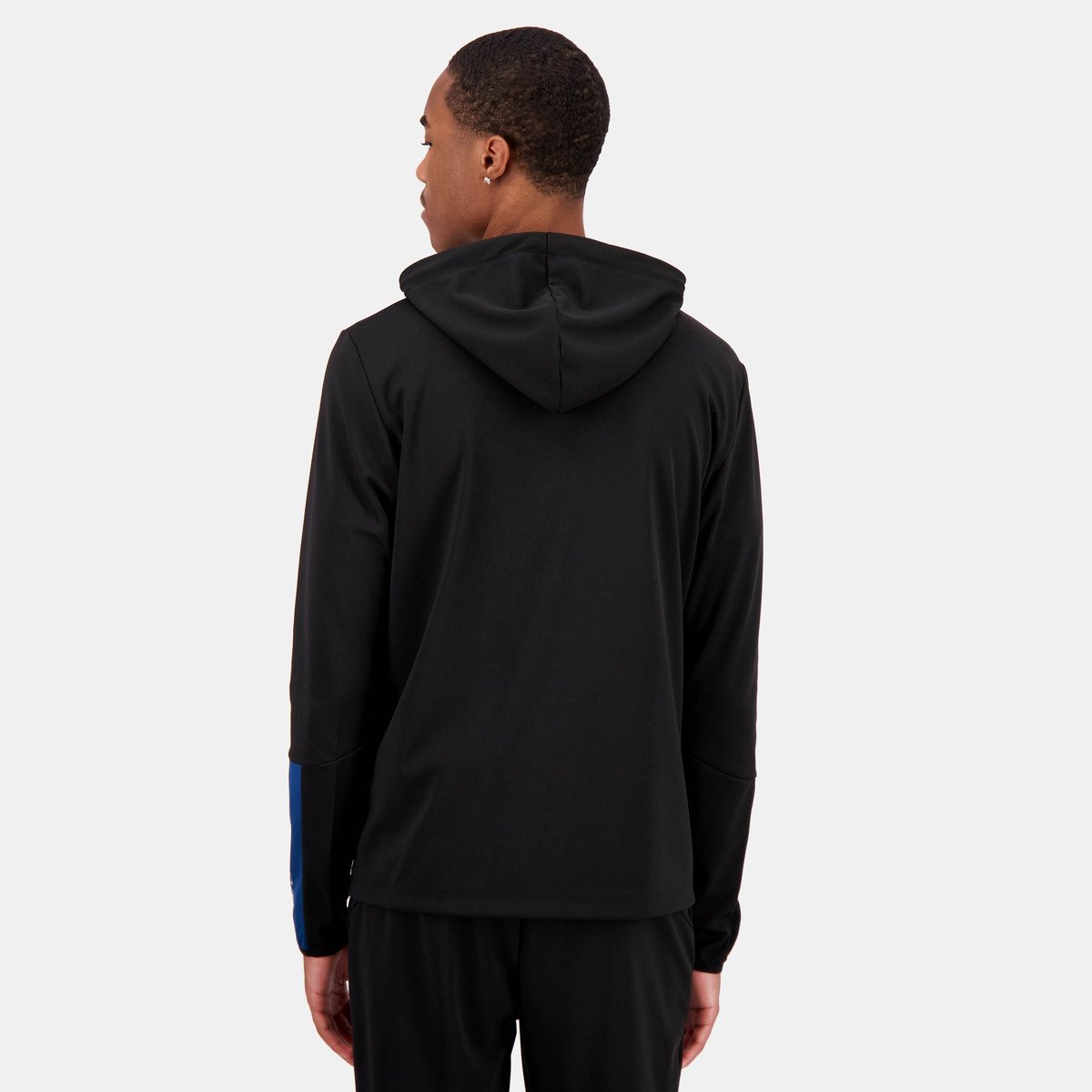 Sweat zippé à capuche noir, LE COQ SPORTIF