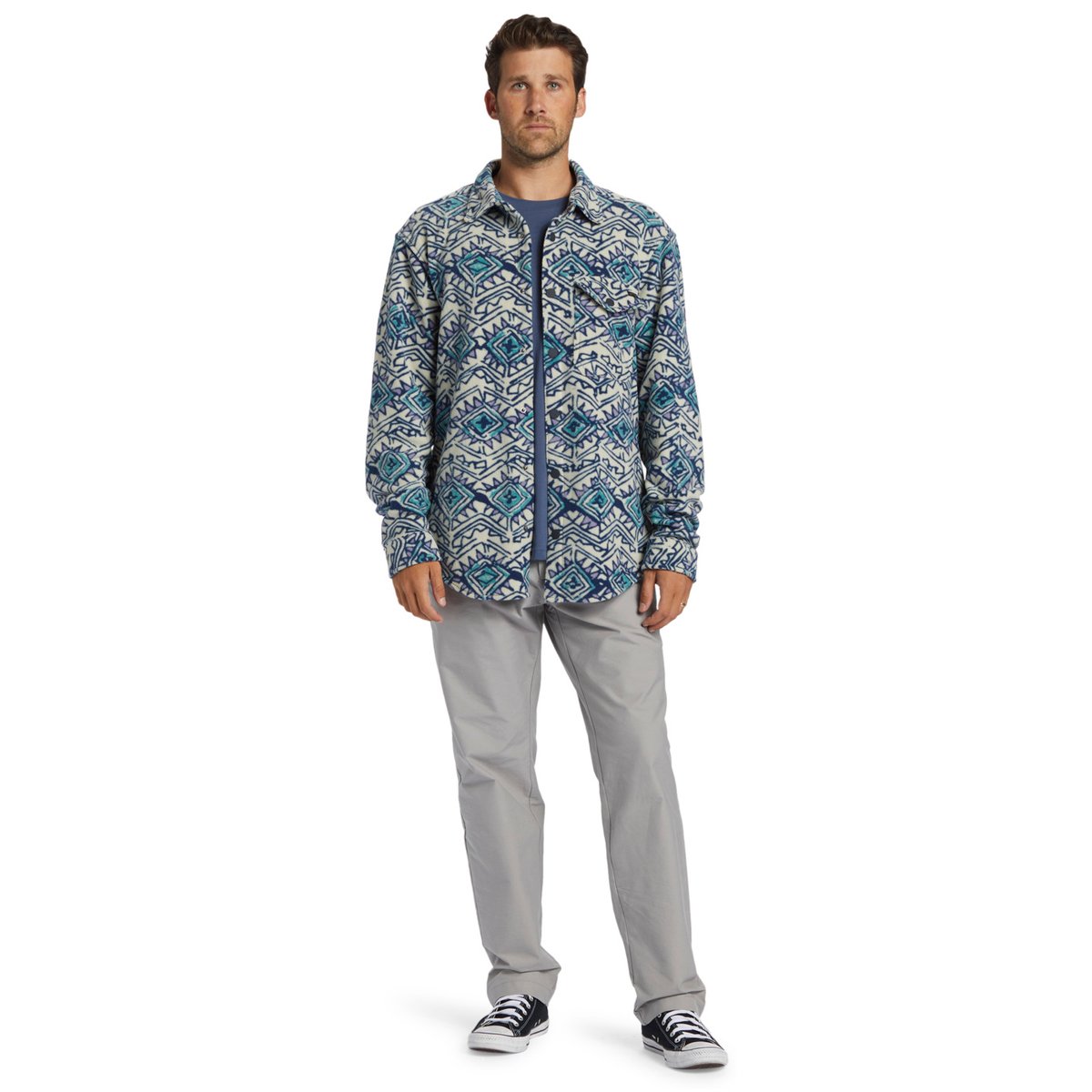 Surchemise en polaire FURNACE FLANNEL bleu slate blue, BILLABONG