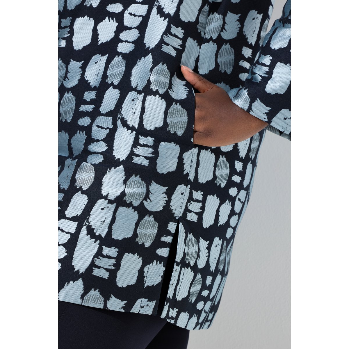 Veste Jacquard marine foncé, ULLA POPKEN