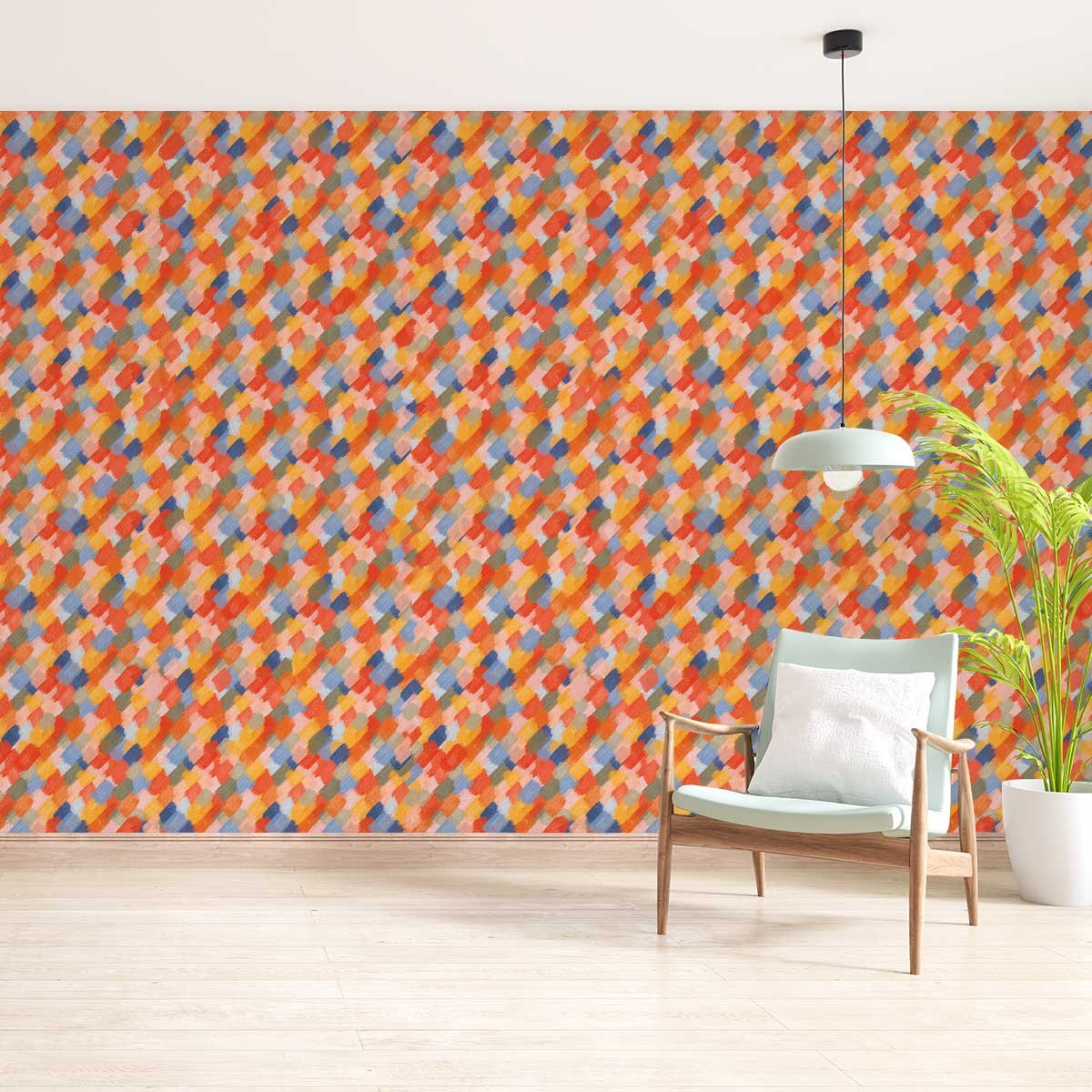 Papier peint papier avec effet intissé, HEXOA