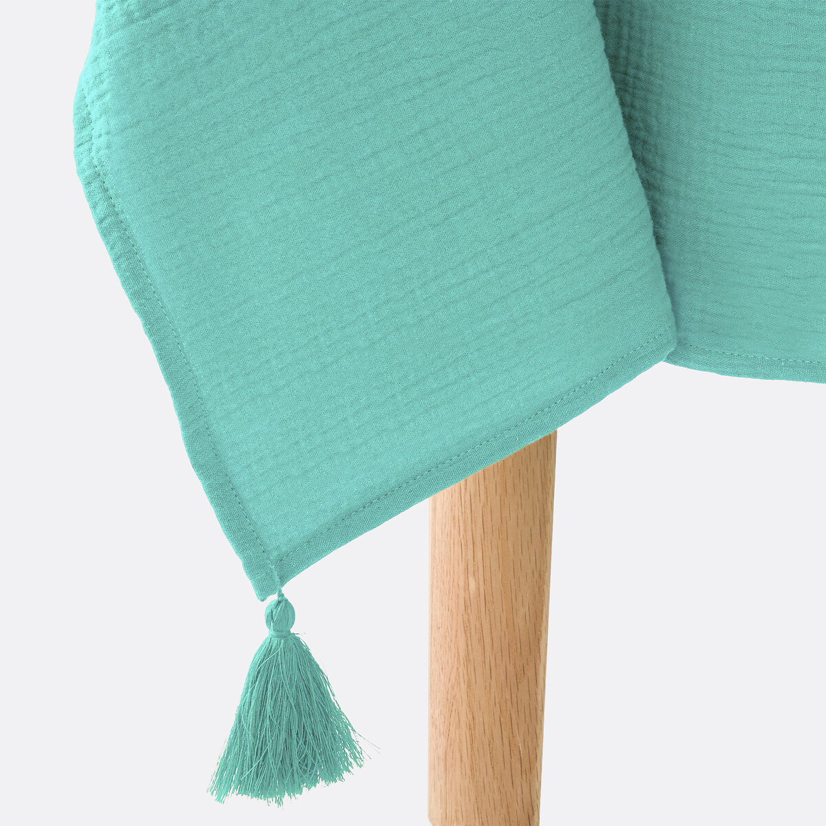 Kumla Cotton Muslin Tablecloth lagoon blue, LA REDOUTE INTERIEURS