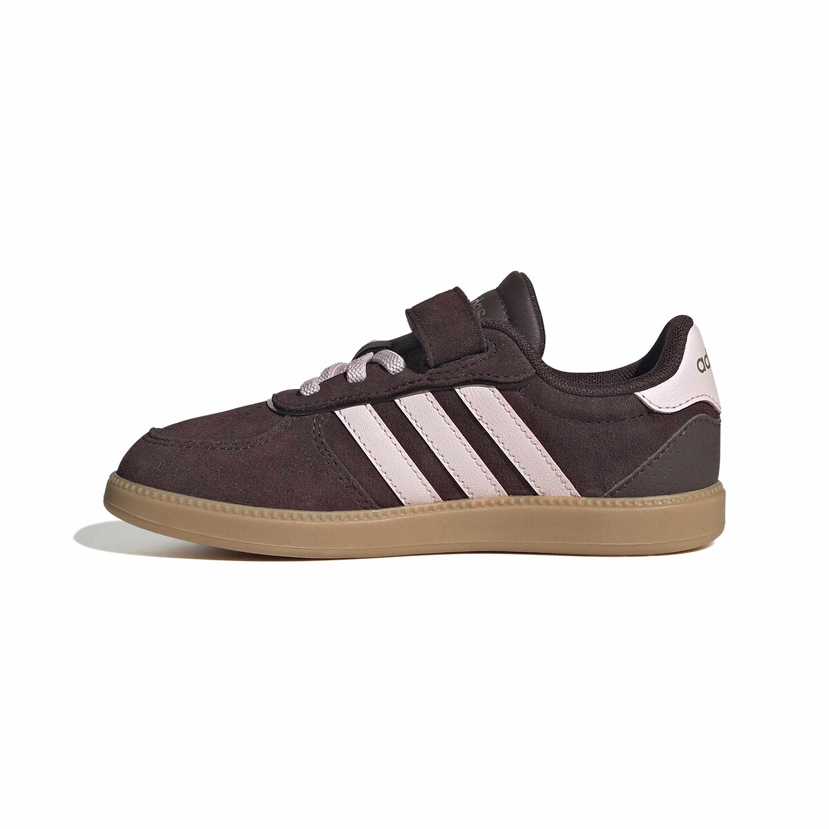 Kids Breaknet Sleek Leather Trainers brown/pink, ADIDAS SPORTSWEAR