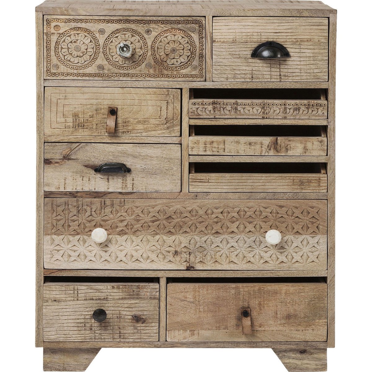 Commode 10 tiroirs en manguier, PURO bois clair, KARE DESIGN