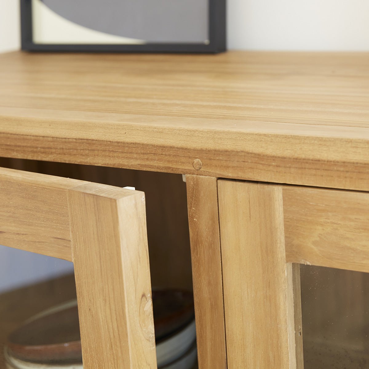 Buffet en teck massif 120 cm 2 portes BOSTON naturel, BERAH GETAH