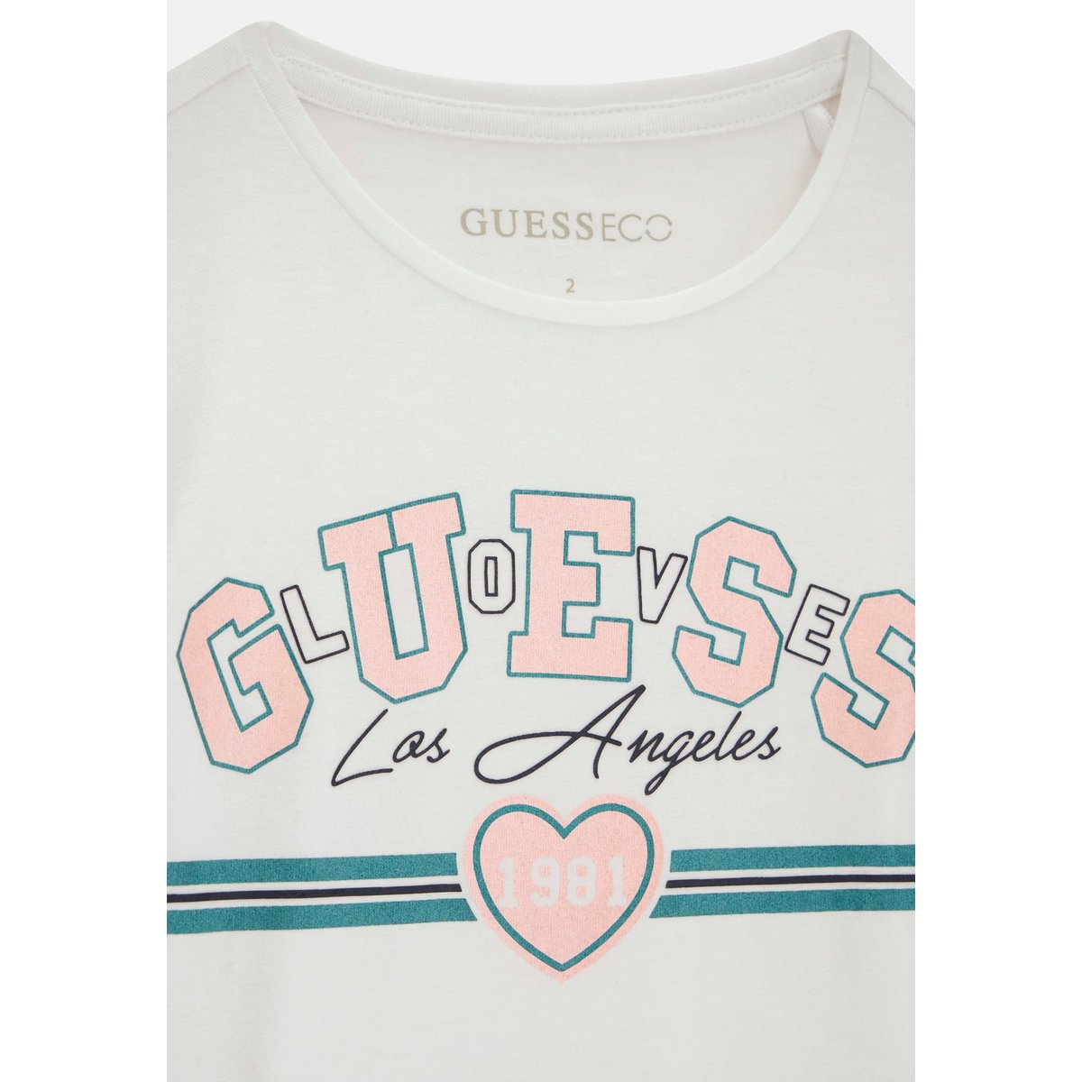 T-Shirt Avec Logo Imprimé blanc, GUESS KIDS