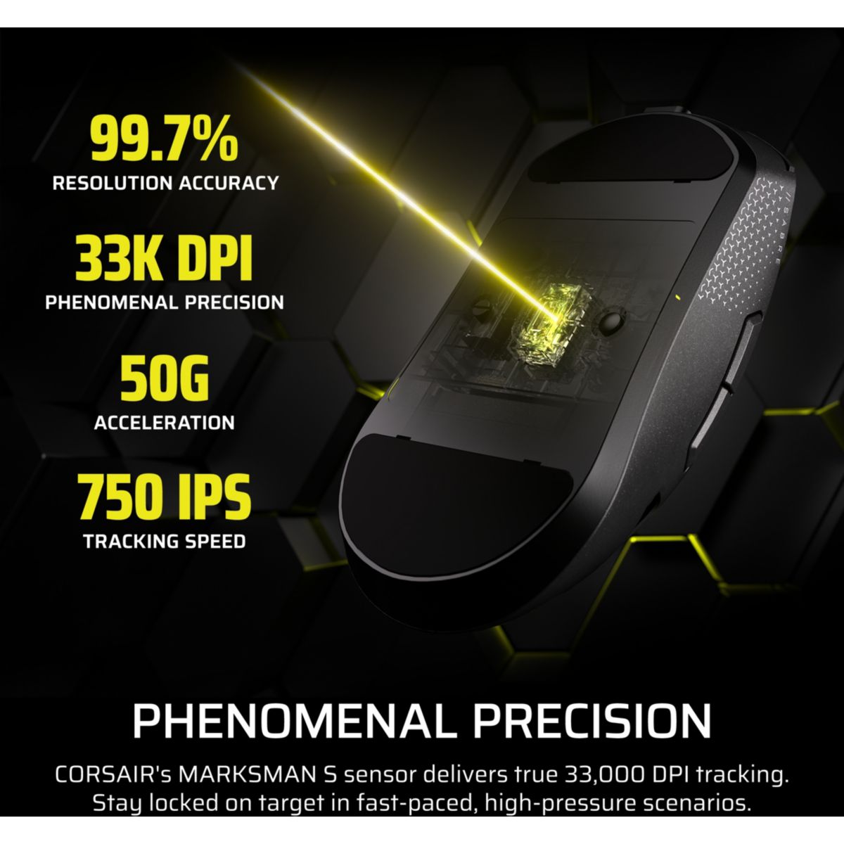 Souris Gamer Sans Fil SABRE v2 PRO Wireless MG couleur unique, CORSAIR