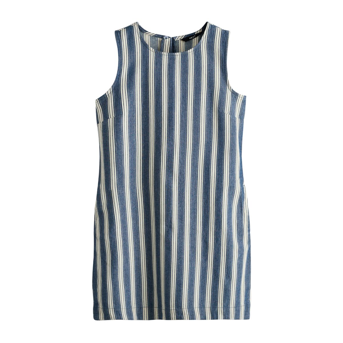 Robe droite courte en jean rayures bleues, NEXT