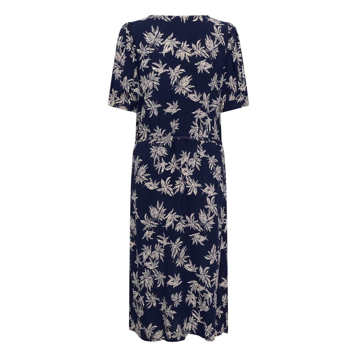 Dress bleu/blanc leaf print, KAFFE