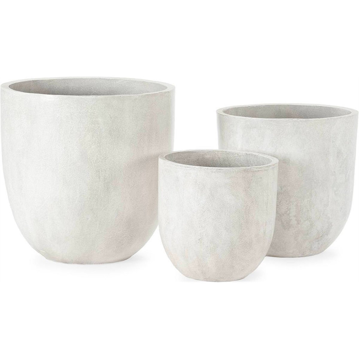Cache-pot en fibres-ciment pour plante blanc, RECOLLECTION