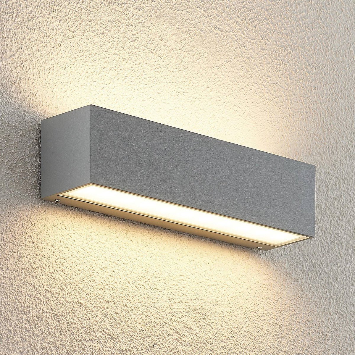 Applique extérieure en aluminium moderneLED argent, LUCANDE
