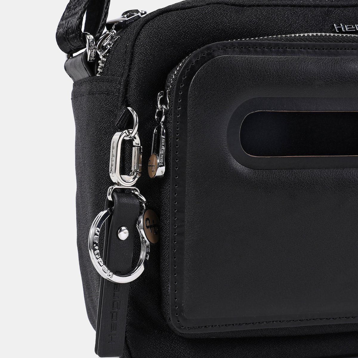 Sac bandoulière moyen organisé sécurisé black, HEDGREN