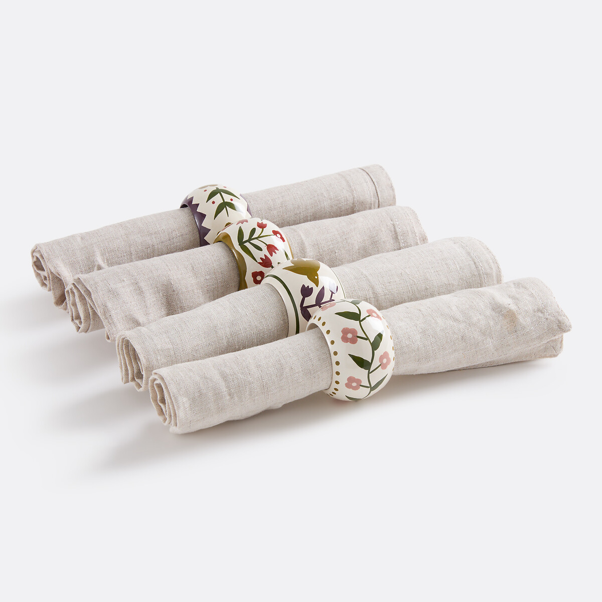 Lote de 4 argolas para guardanapos em mangueira, Anselme multicolor, LA REDOUTE INTERIEURS