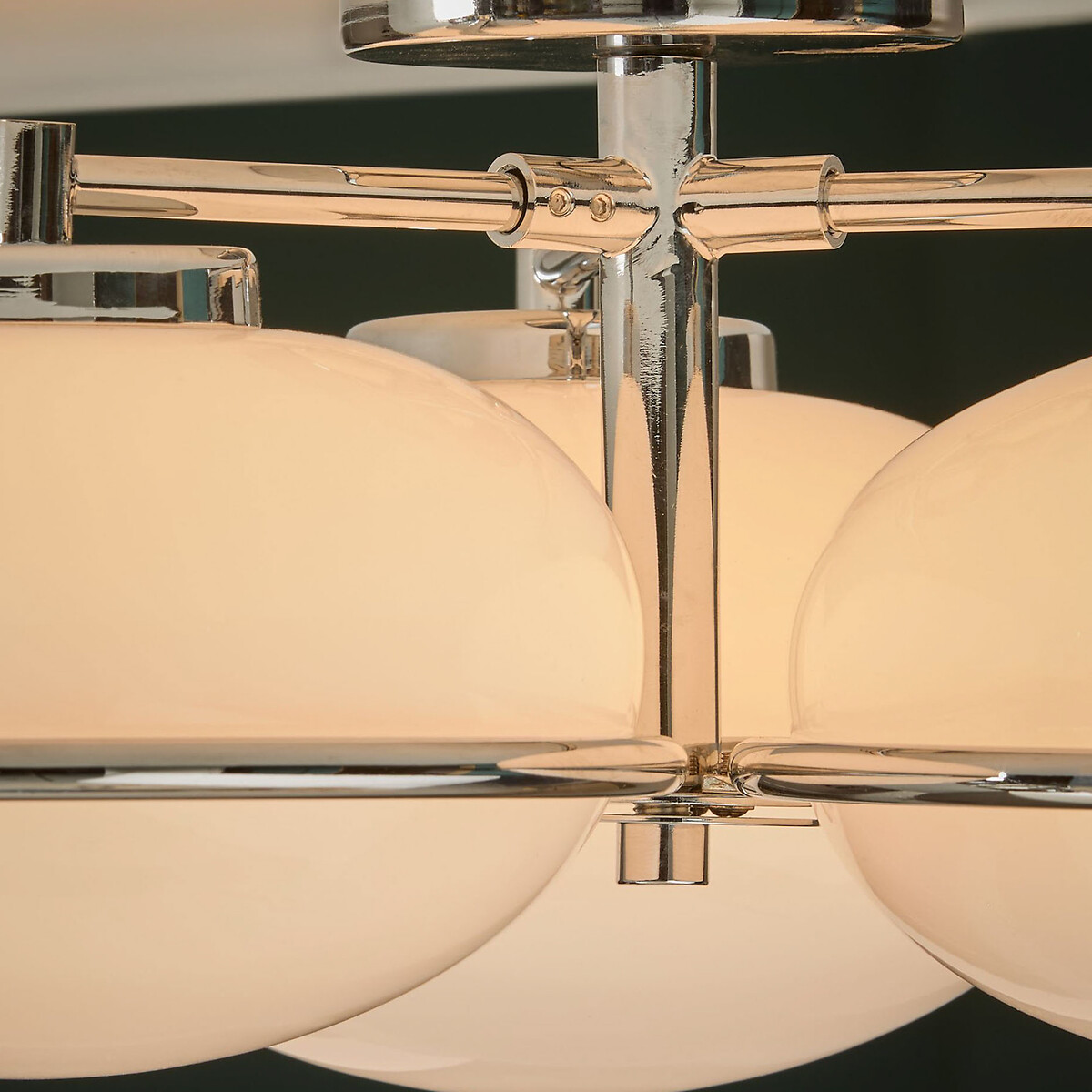 MADE.COM Piper 3-Light Semi-Flush Ceiling Light chrome, MADE
