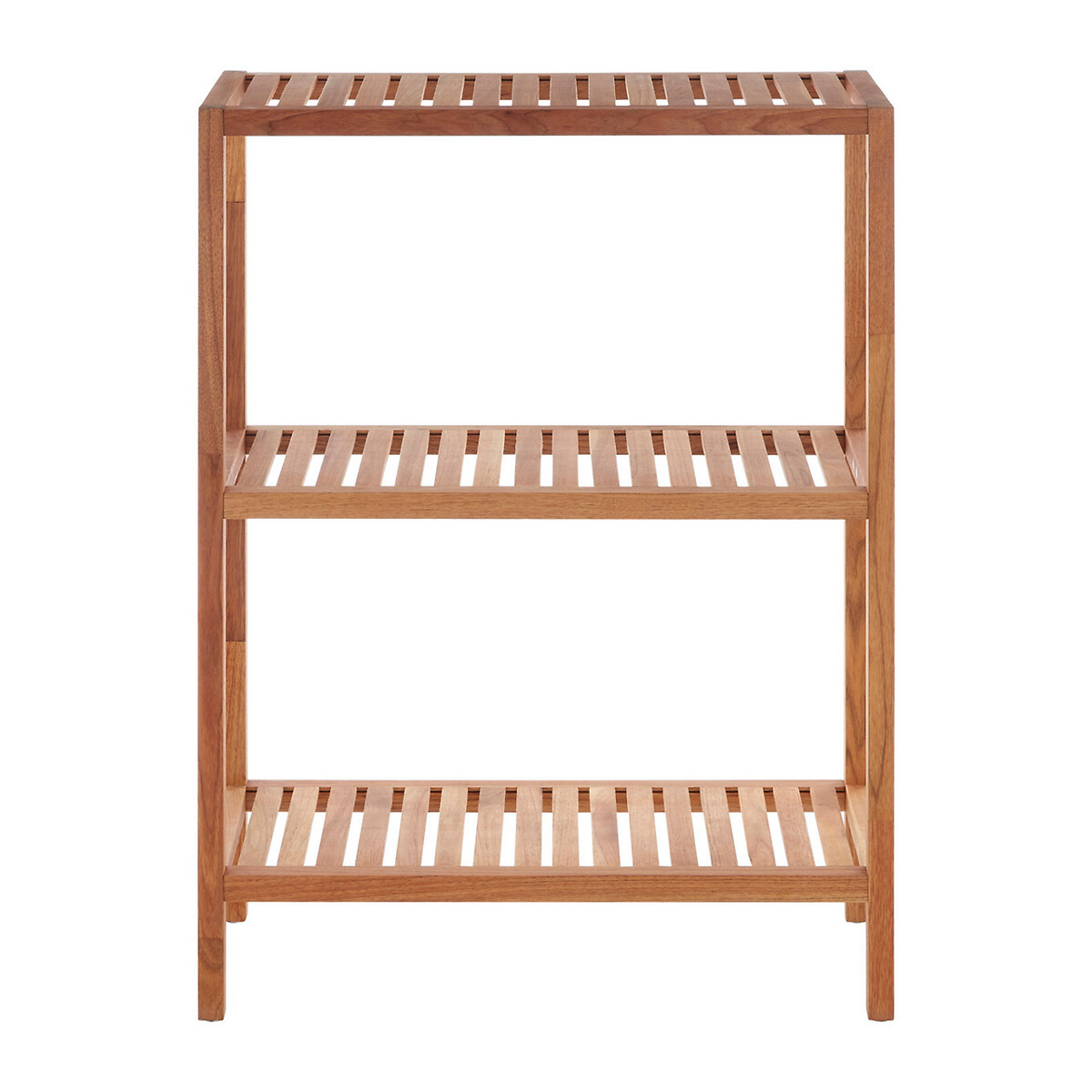 3-Tier Bathroom Shelf Unit in Walnut Wood brown , SO'HOME