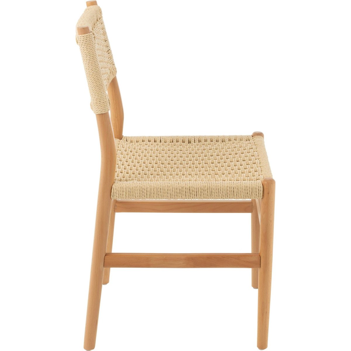 Chaise en bois de hêtre et corde tressée naturel, RECOLLECTION