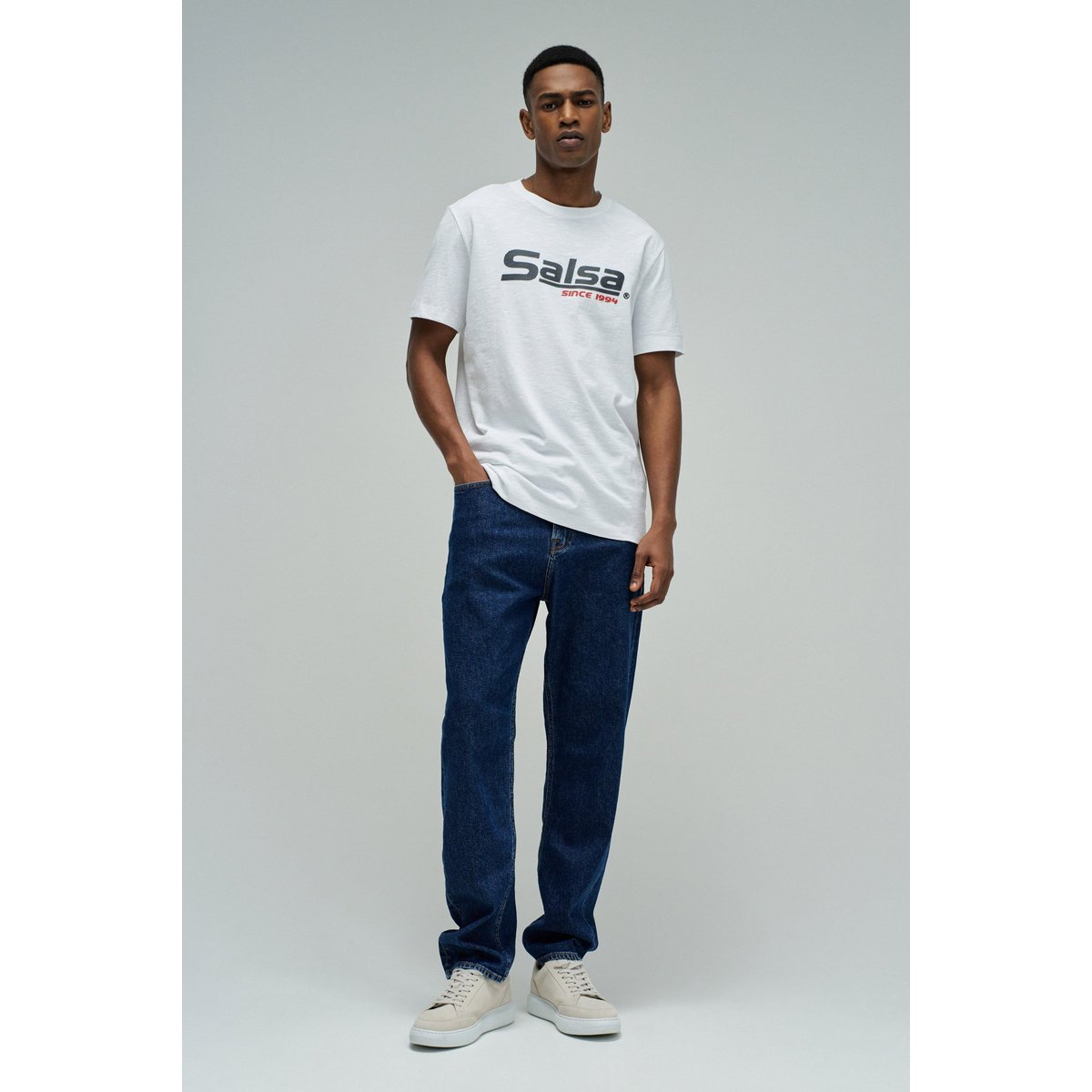 T-SHIRT AVEC BRANDING blanc, SALSA JEANS